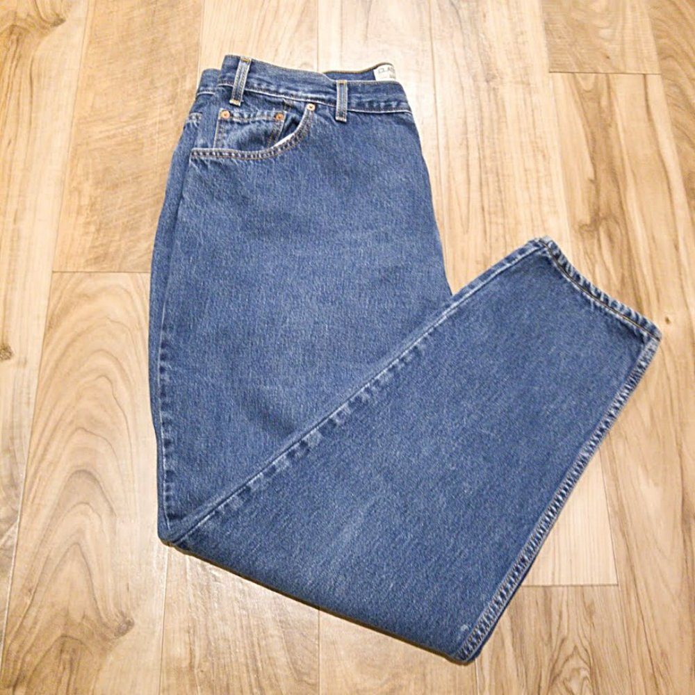 Vintage Levis 550 Mom Blue Jeans Women's 22L Relaxed Tapered Y2K High Rise 40x31